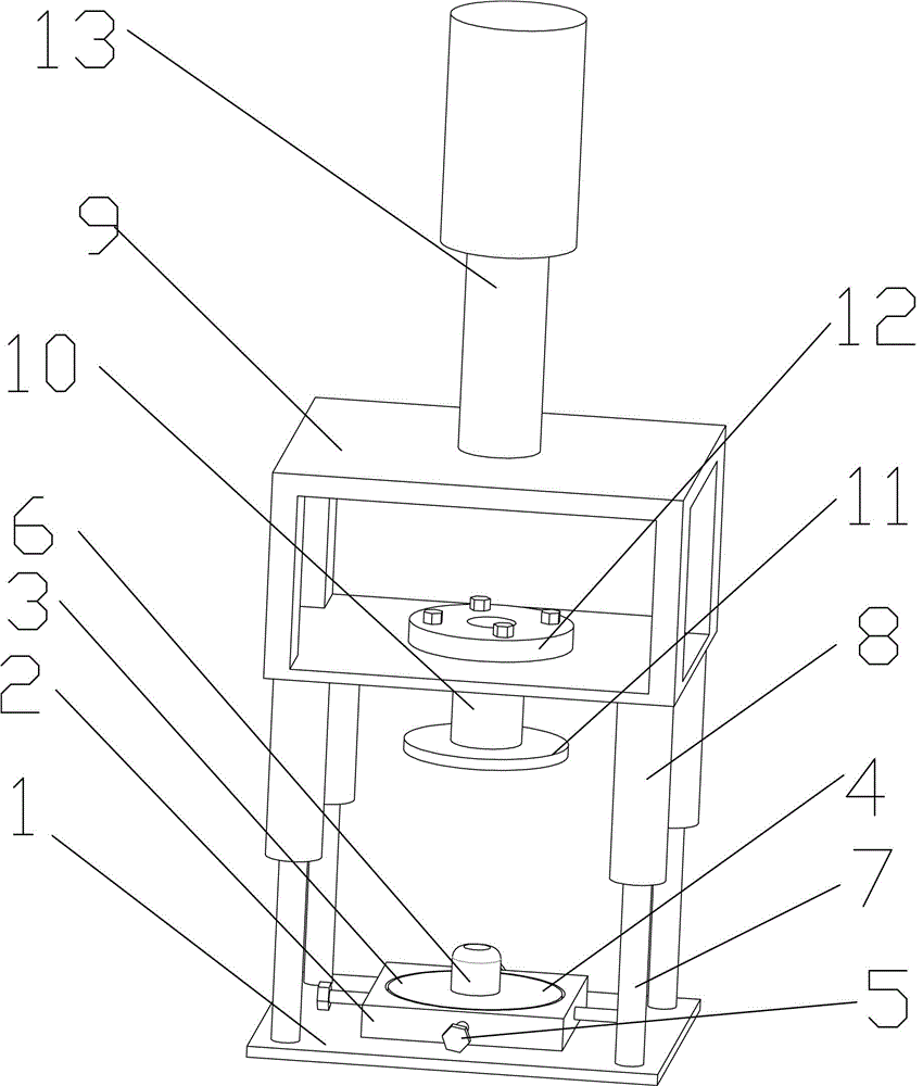 一种四氟管翻边热压装置的制作方法