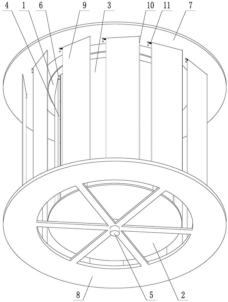 一种摆动叶片式导流型垂直轴风轮机的制作方法