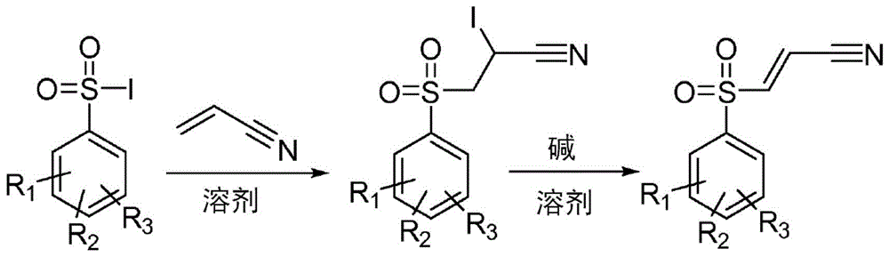 通过光催化反应制备芳基磺酰基丙烯腈的方法与流程