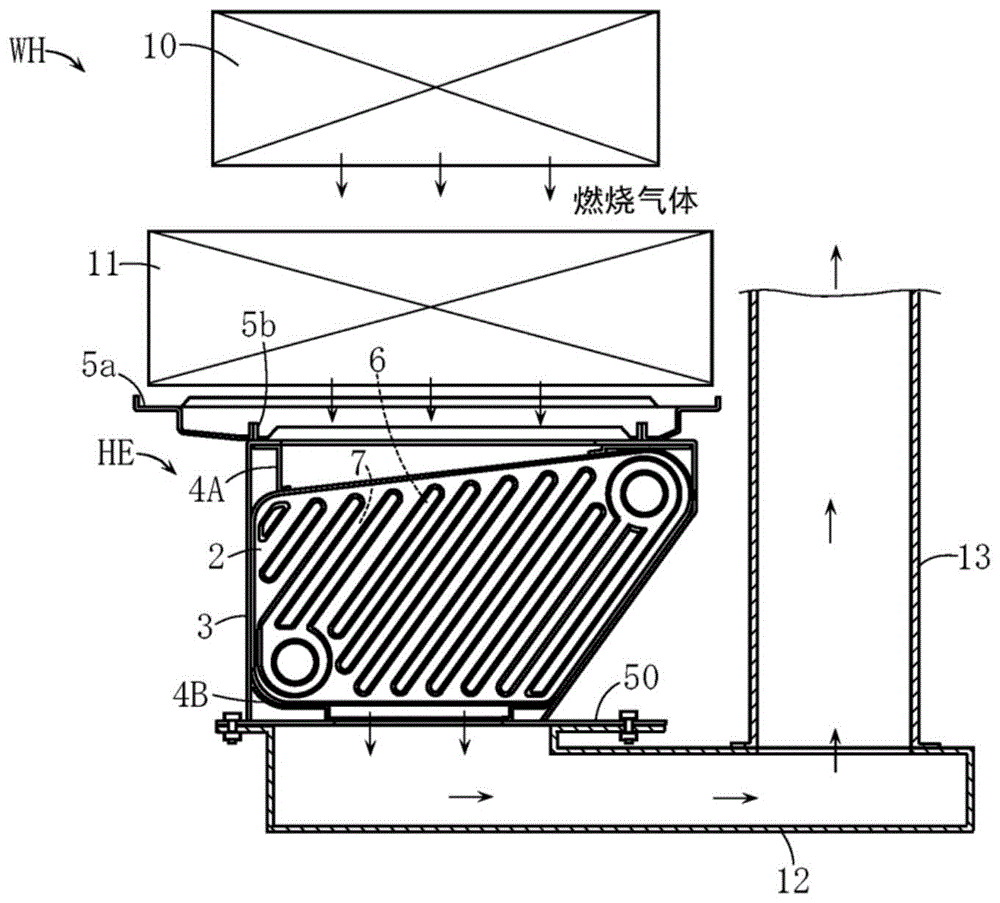 板式换热器和具备该板式换热器的热水装置的制作方法