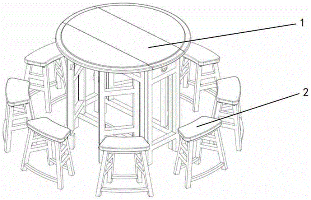 一种组装式桌子及其配套的凳子的制作方法