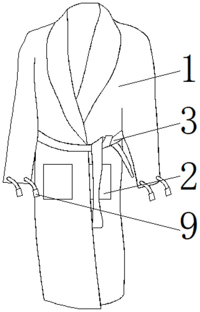 一种可吸湿浴袍的制作方法