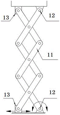 螺旋副驱动剪叉式伸缩二力杆的制作方法