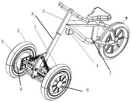 一种通过陀螺增稳的三轮电动车及其车身平衡方法与流程