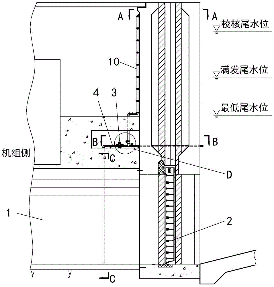 一种尾水洞出口检修闸门充排水结构的制作方法