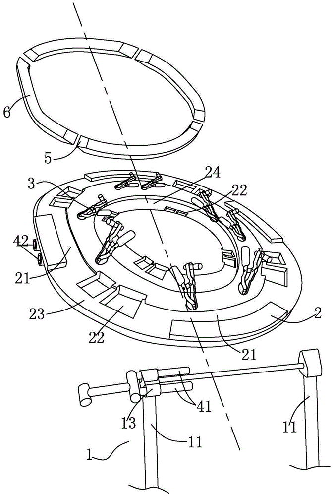 一种环形人孔盖成型治具的制作方法