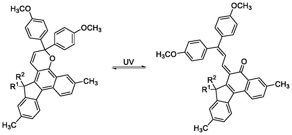 一种光致变色含氟萘并吡喃化合物的制作方法