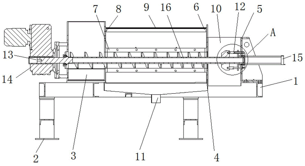 TY-200变距式螺旋挤压固液分离机总装的制作方法