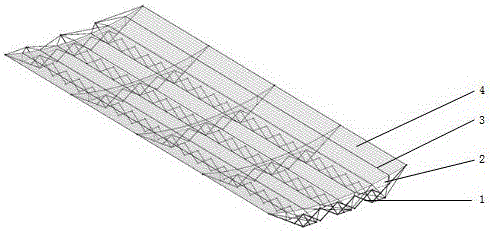 一种基于张拉膜的可展开网状抛物柱面天线的制作方法