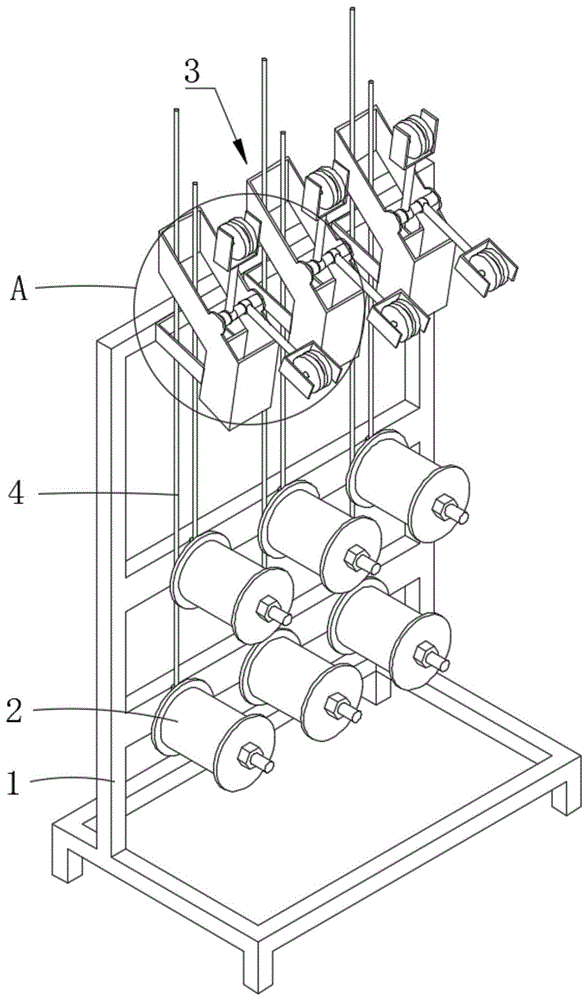 一种用于绞铜机的可调送线角度的送线机构的制作方法