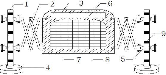 一种伸缩式施工防护栏的制作方法