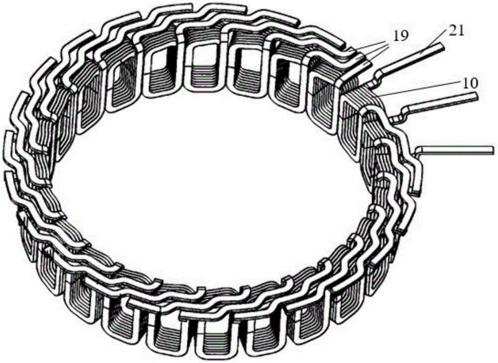 一种定子绕组的端部连接结构及同轴式永磁同步电机的制作方法