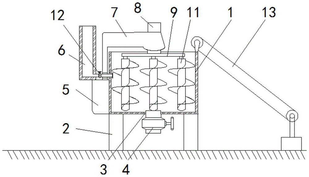 一种用于防水建筑材料原料加工搅拌机构的制作方法