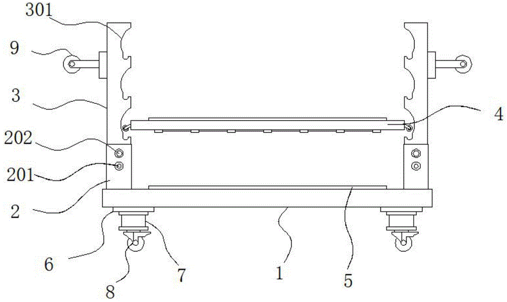 一种注塑机线边铁容器周转架的制作方法