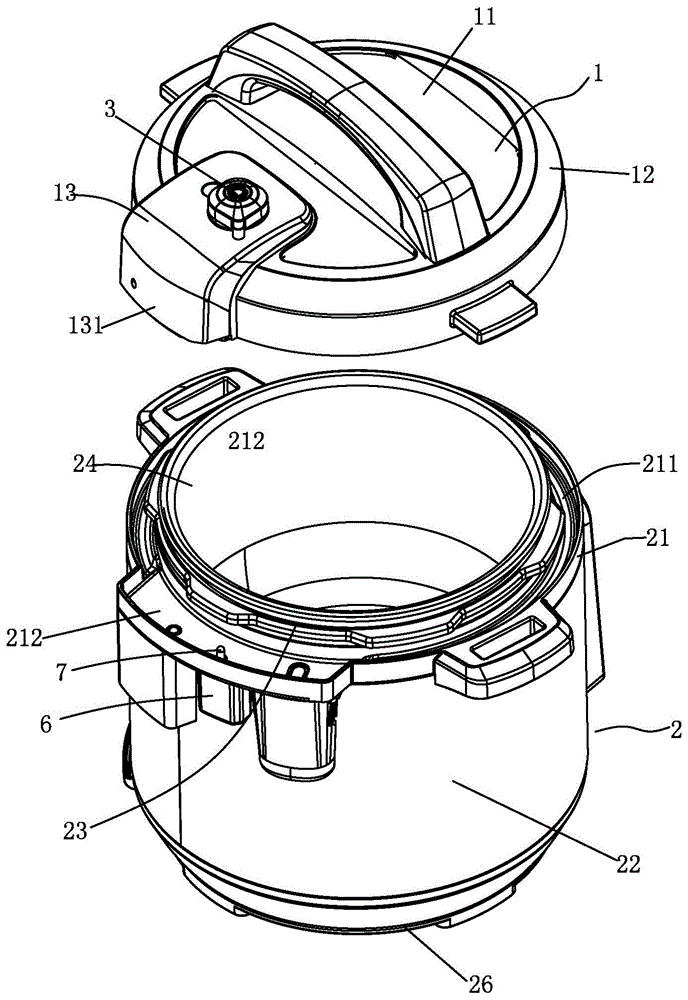 一种可放置空气炸锅头的电压力锅的制作方法