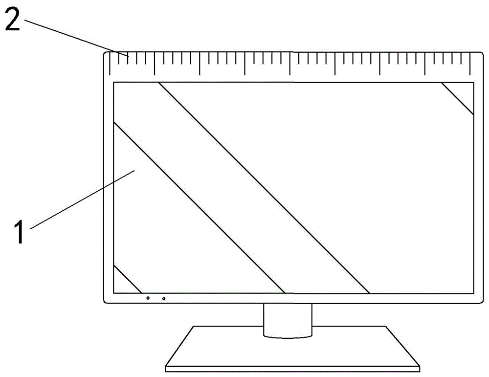 带尺寸刻度的显示器的制作方法