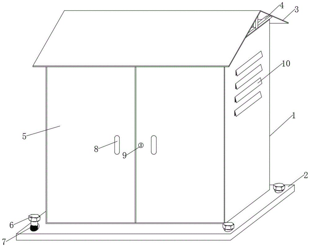 一种小型户外型UPS电源固定防护结构的制作方法