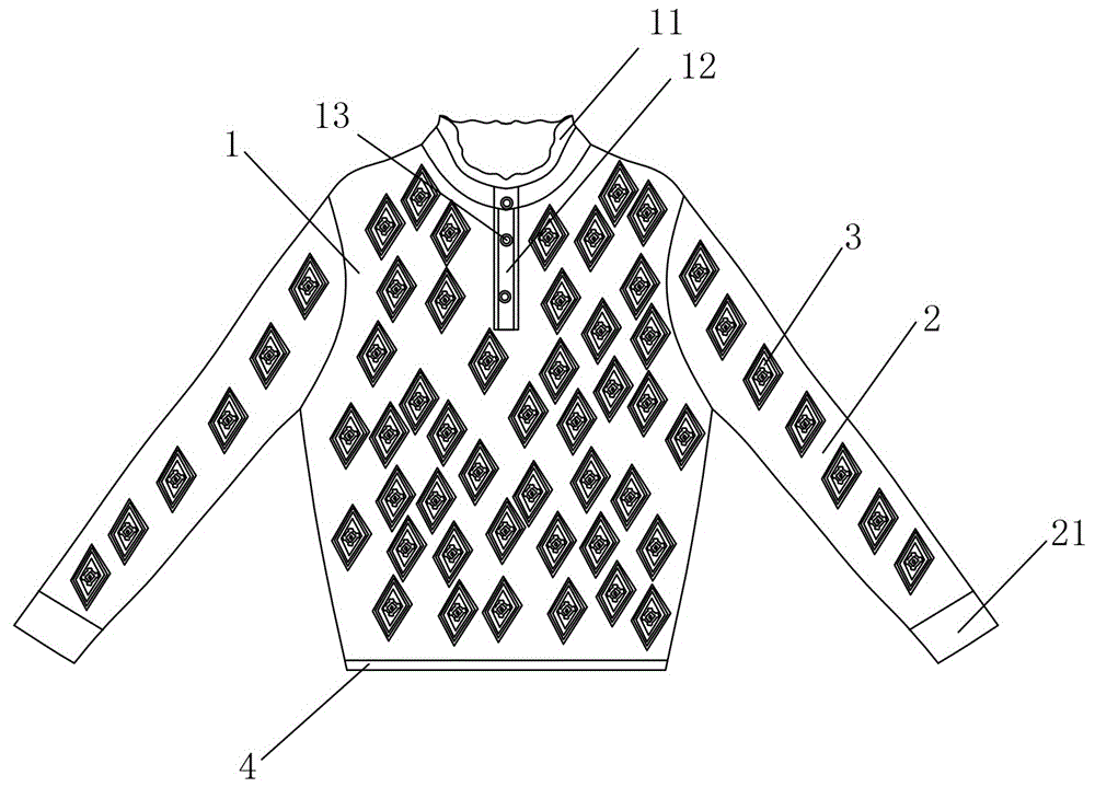 菱形格高领小衫的制作方法