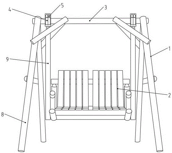 带有安全摇摆结构的户外摇椅的制作方法