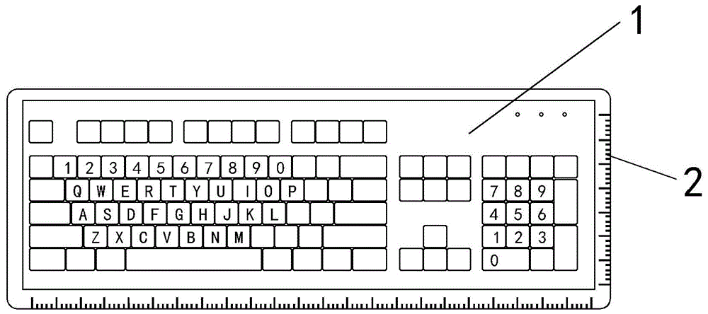 带尺寸刻度的键盘的制作方法