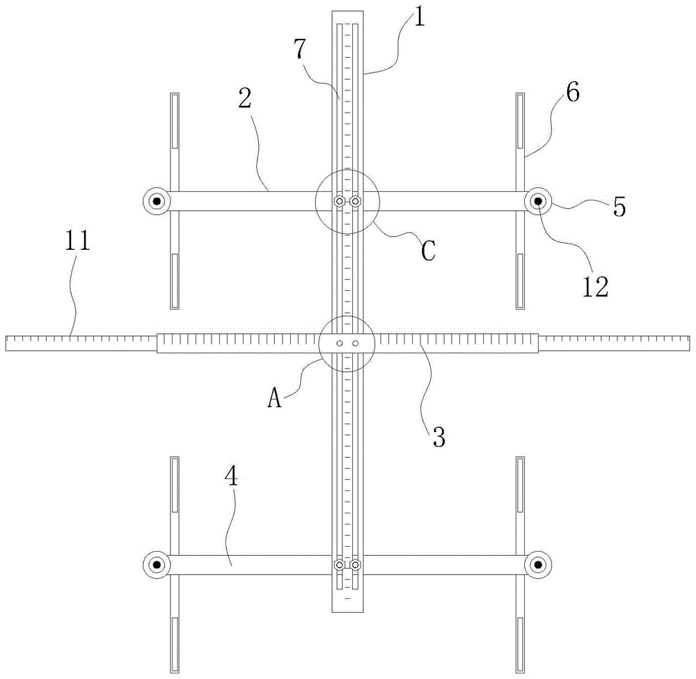 一种双侧肢体对称标记测量尺的制作方法