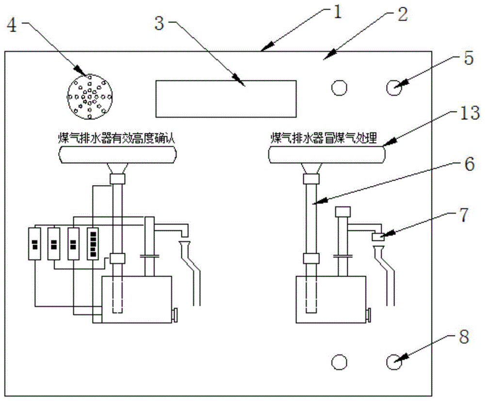 一种煤气排水器有效高度确认和冒煤气处理实验装置的制作方法