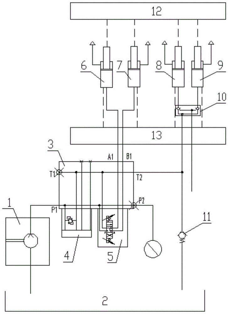 一种开沟机用找平液压系统的制作方法