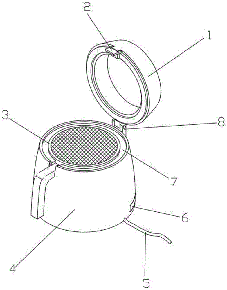 一种翻盖式空气炸锅的制作方法