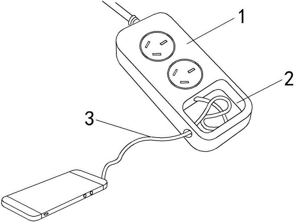 带手机充电线的插排的制作方法