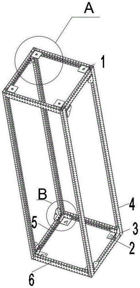 C型材拼装机柜骨架结构的制作方法