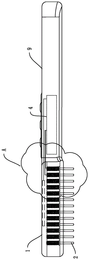 一种微电流头部按摩梳的制作方法