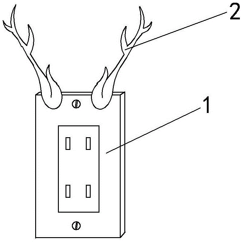 带鹿角的插座的制作方法