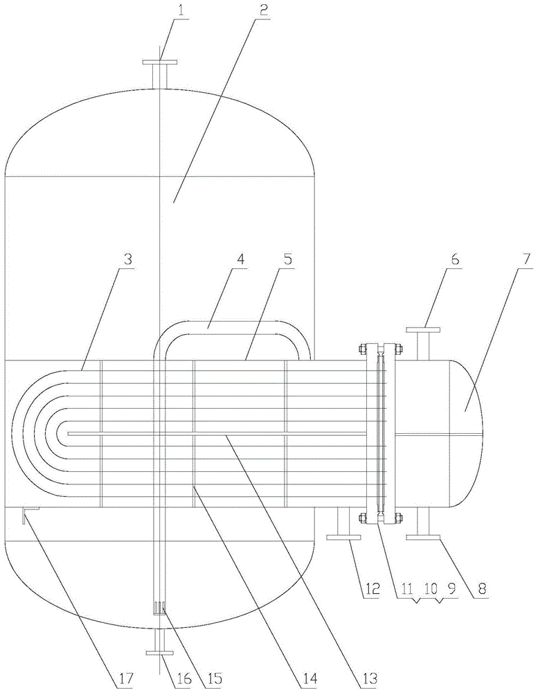 一种双壳程半容积式换热器的制作方法