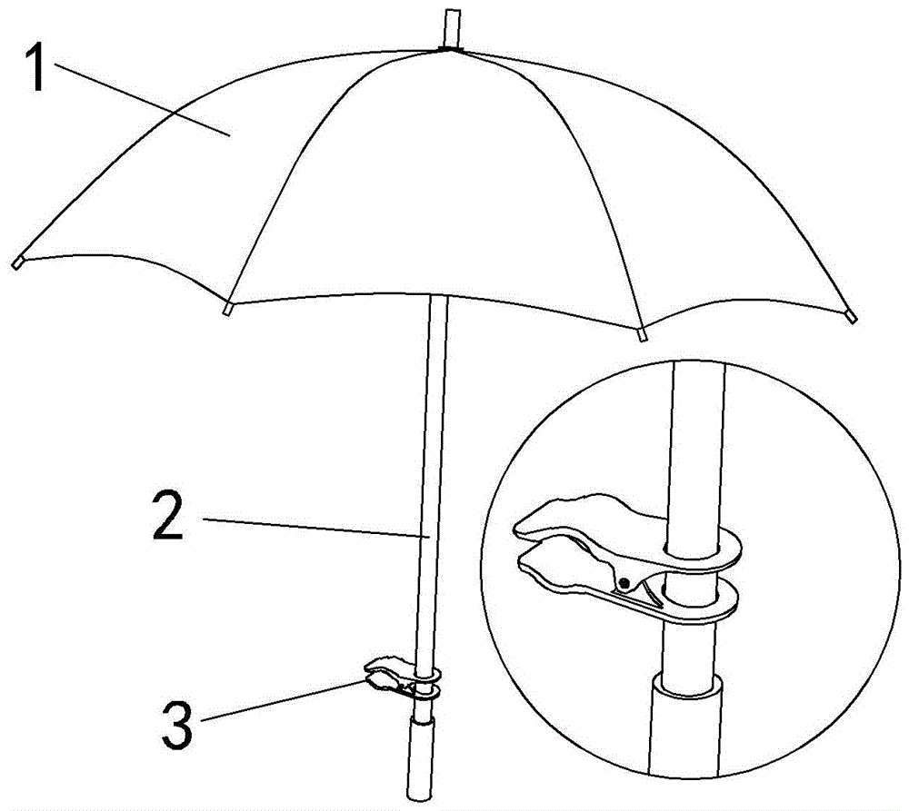 带夹子的雨伞的制作方法