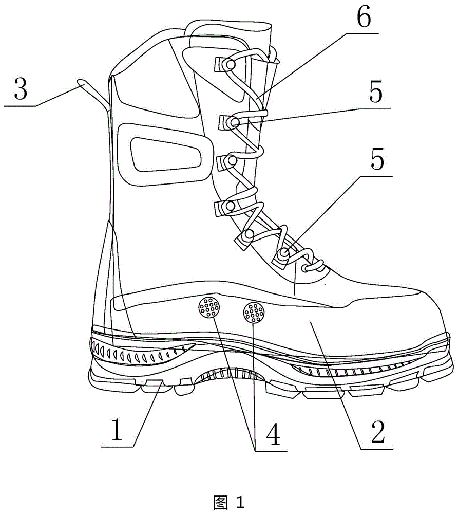 一种带鞋带轮的消防鞋的制作方法