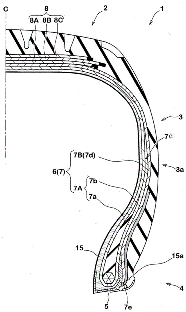 充气轮胎以及硫化模具的制作方法