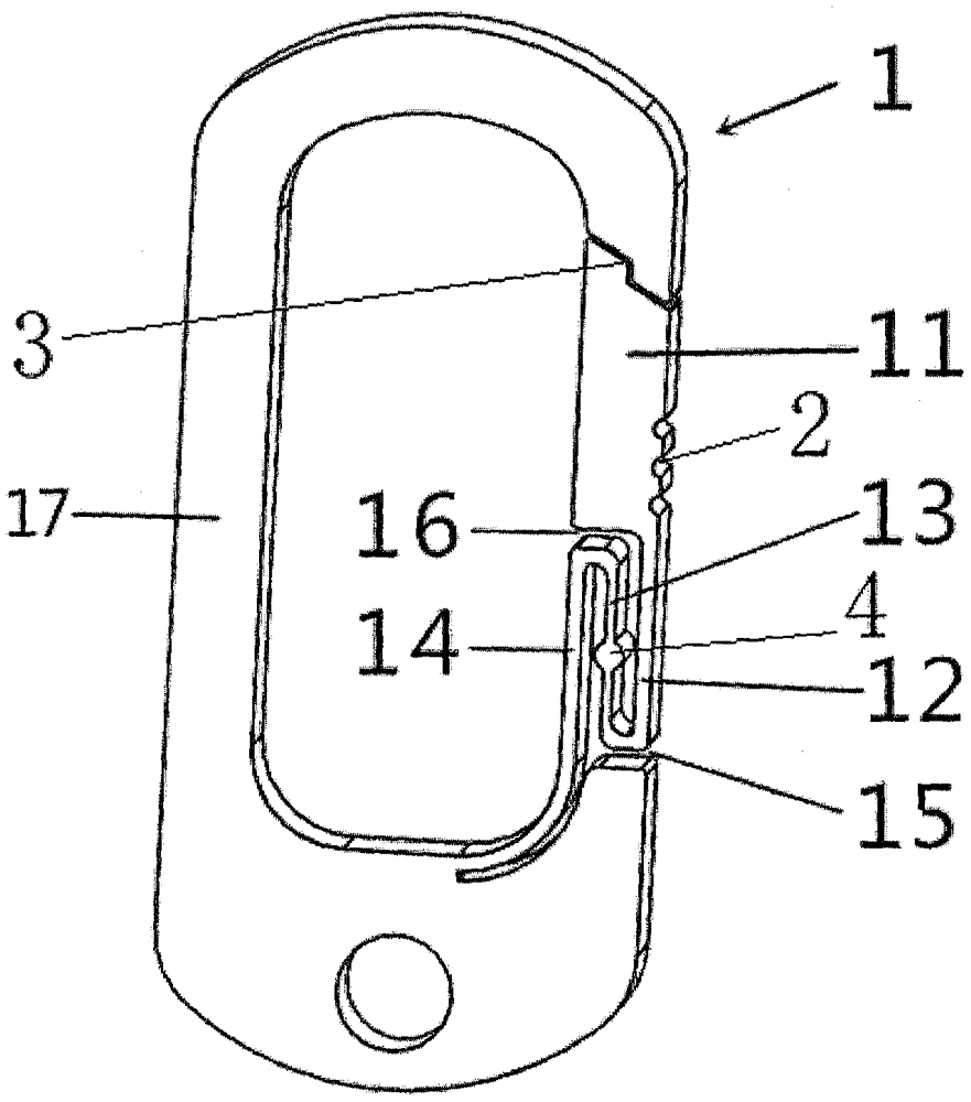 一种钥匙扣装置及一体开合钥匙扣的回旋状弹簧装置的制作方法