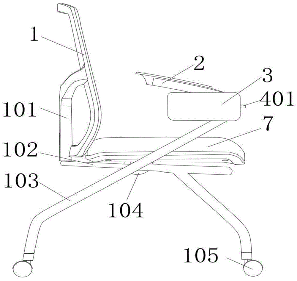 一种可转动折叠的铁架座椅的制作方法