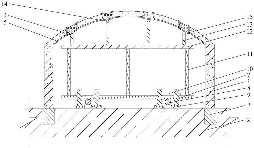 弧形梁棚洞支模体系的制作方法