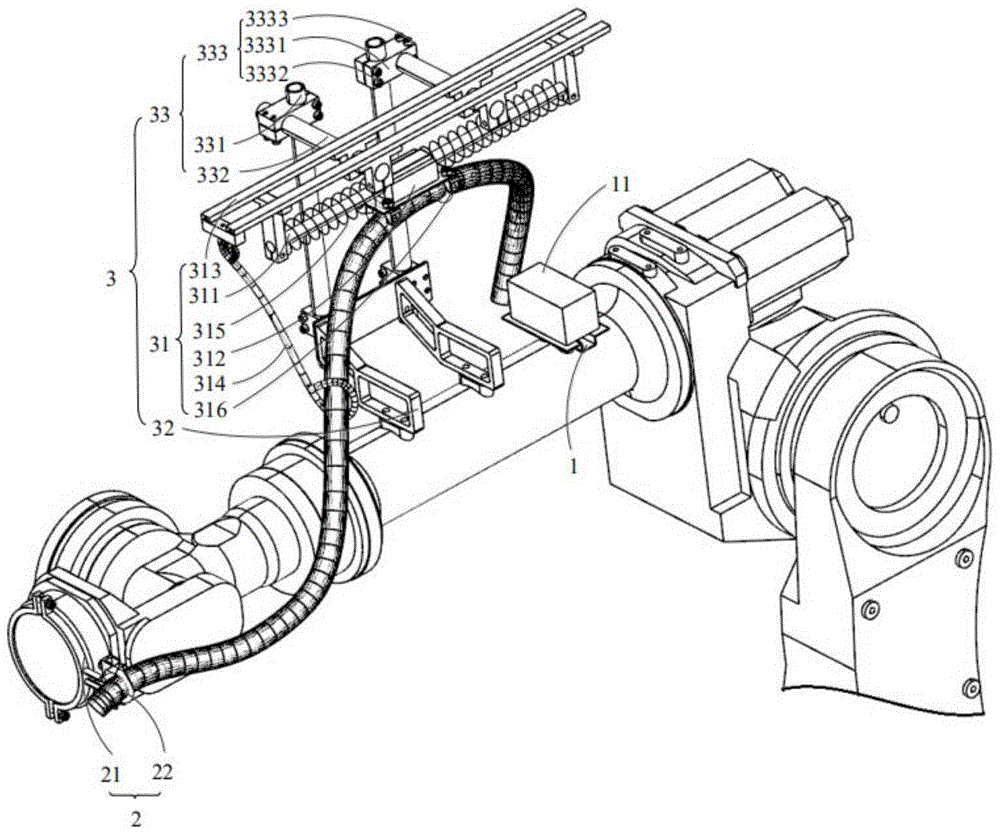 机器人管线包的柔性固定装置的制作方法