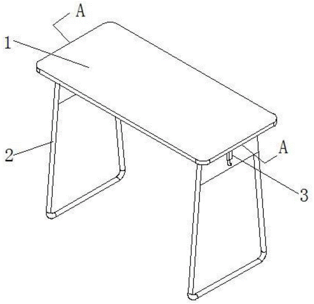 一种带有桌腿固定的折叠桌的制作方法