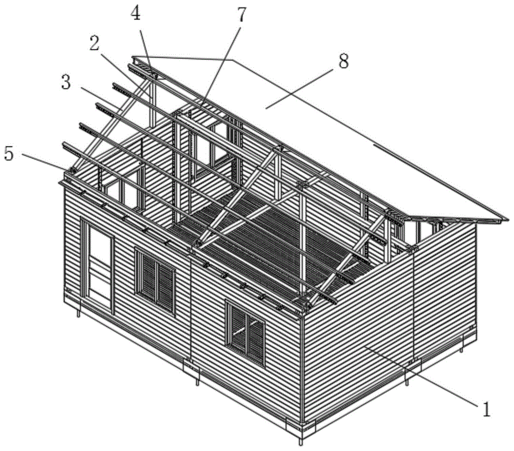 一种快装木屋的屋顶结构的制作方法