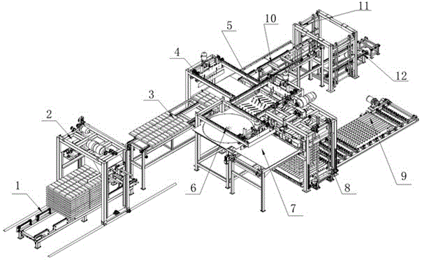 一种制砖行业用码垛生产线的制作方法