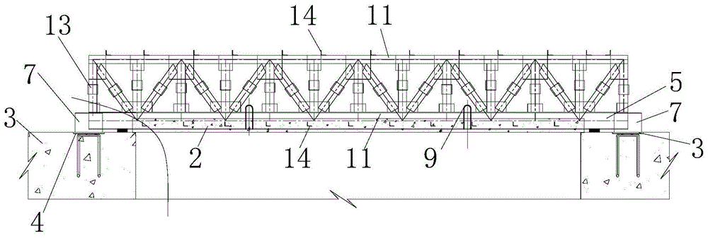 一种适用于大坝启闭机平台浇筑的预制底模结构的制作方法