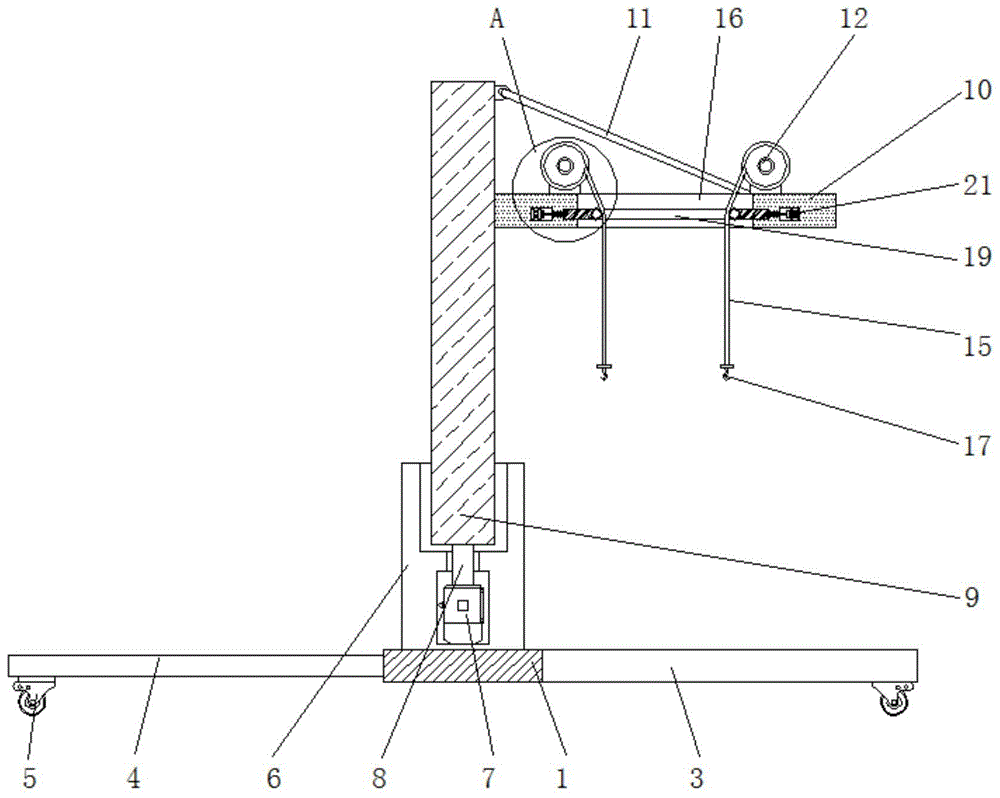 一种可调节物体倾斜度的建筑用吊机的制作方法