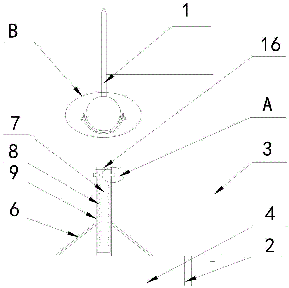 一种便于调节的防雷工程用避雷装置的制作方法
