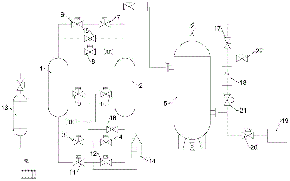 一种psa制氮系统工艺流程的制作方法