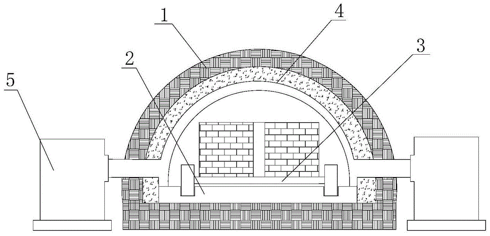 一种低温差多点燃烧器镁钙砖隧道窑的制作方法