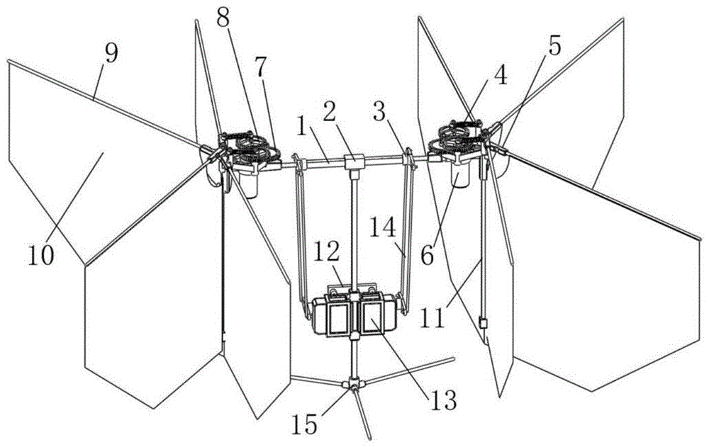 可悬停八翼扑翼飞行器及其飞行控制方法与流程