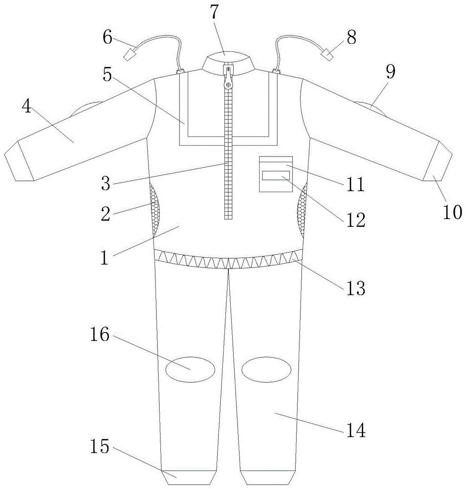 一种带荧光的矿工服的制作方法